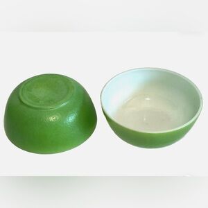 50's Vintage Hazel Atlas Lime Milk Glass 4.75" Cereal & Dessert Small Bowls